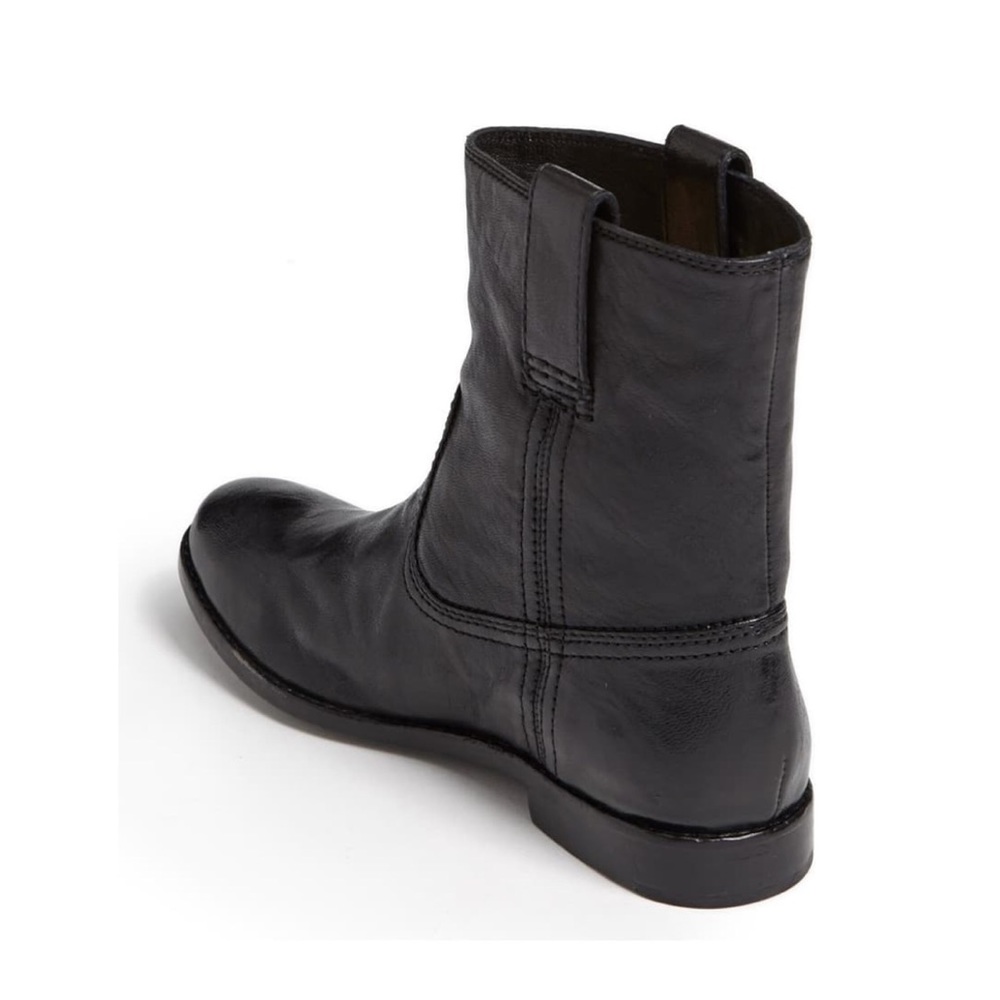 Frye Anna Leather Shortie Black Cute Casual Boot - Picture 9 of 16